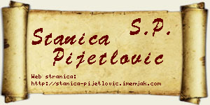 Stanica Pijetlović vizit kartica